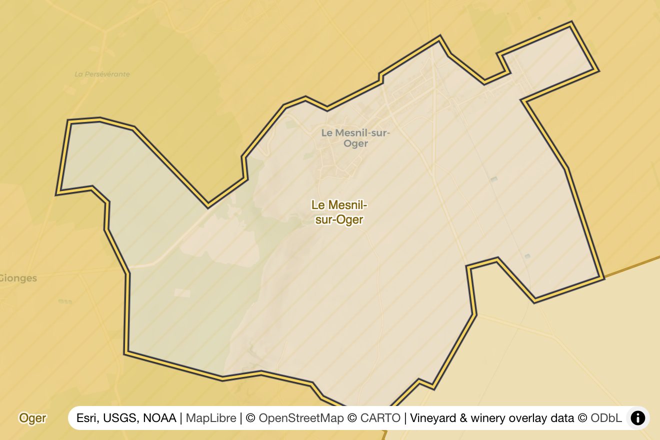 Map of Le Mesnil-sur-Oger