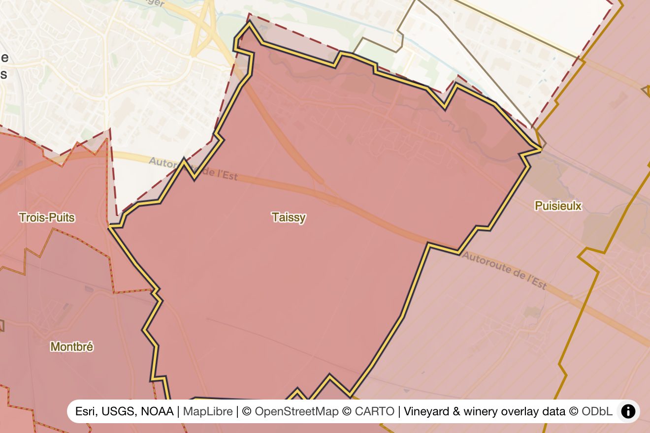 Map of Taissy