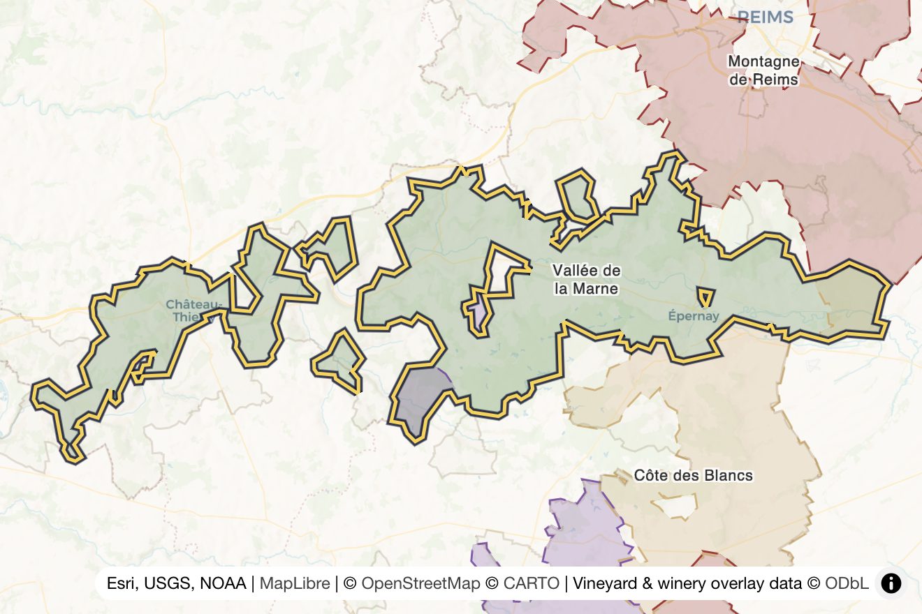 Map of Vallée de la Marne