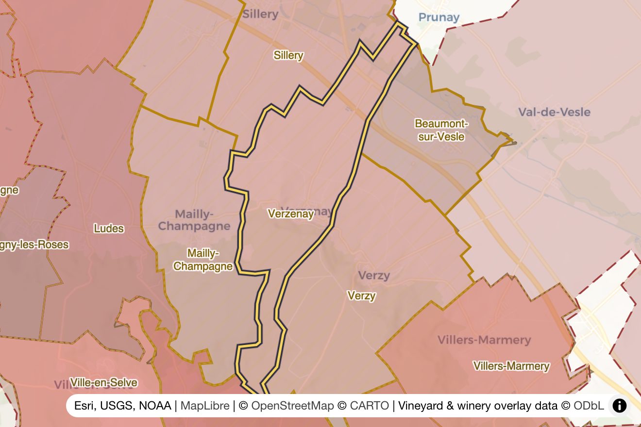 Map of Verzenay