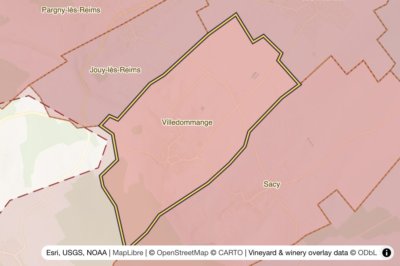 Map of Villedommange