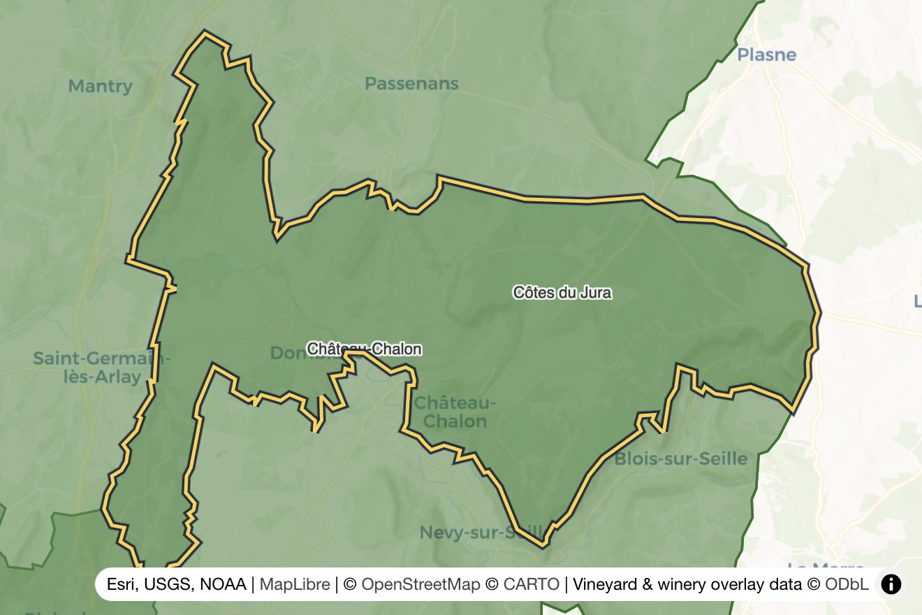 Map of Château-Chalon