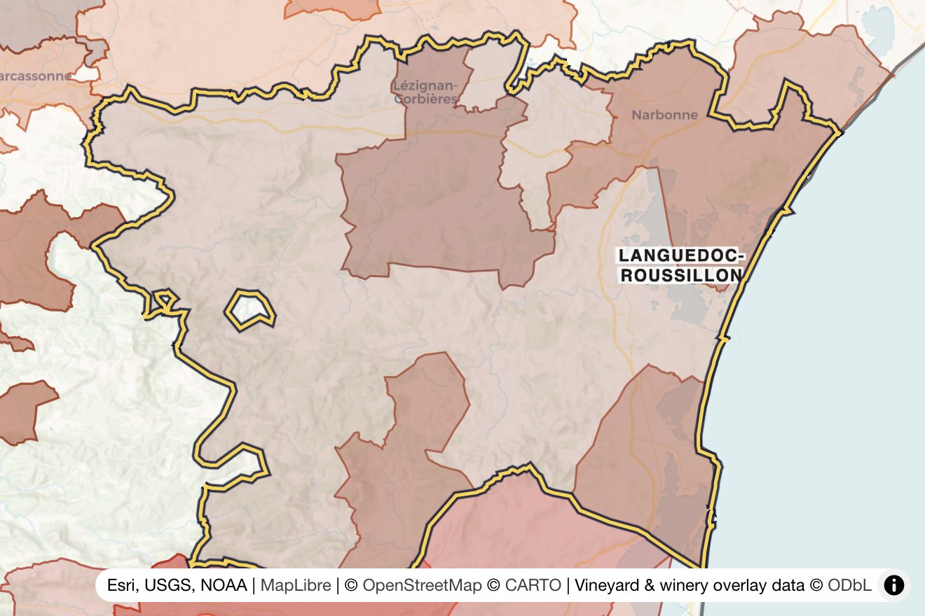Map of Corbières