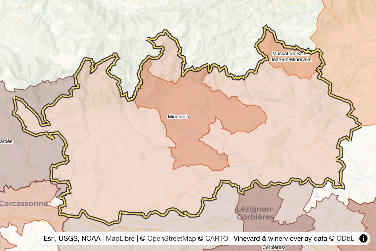 Map of Minervois