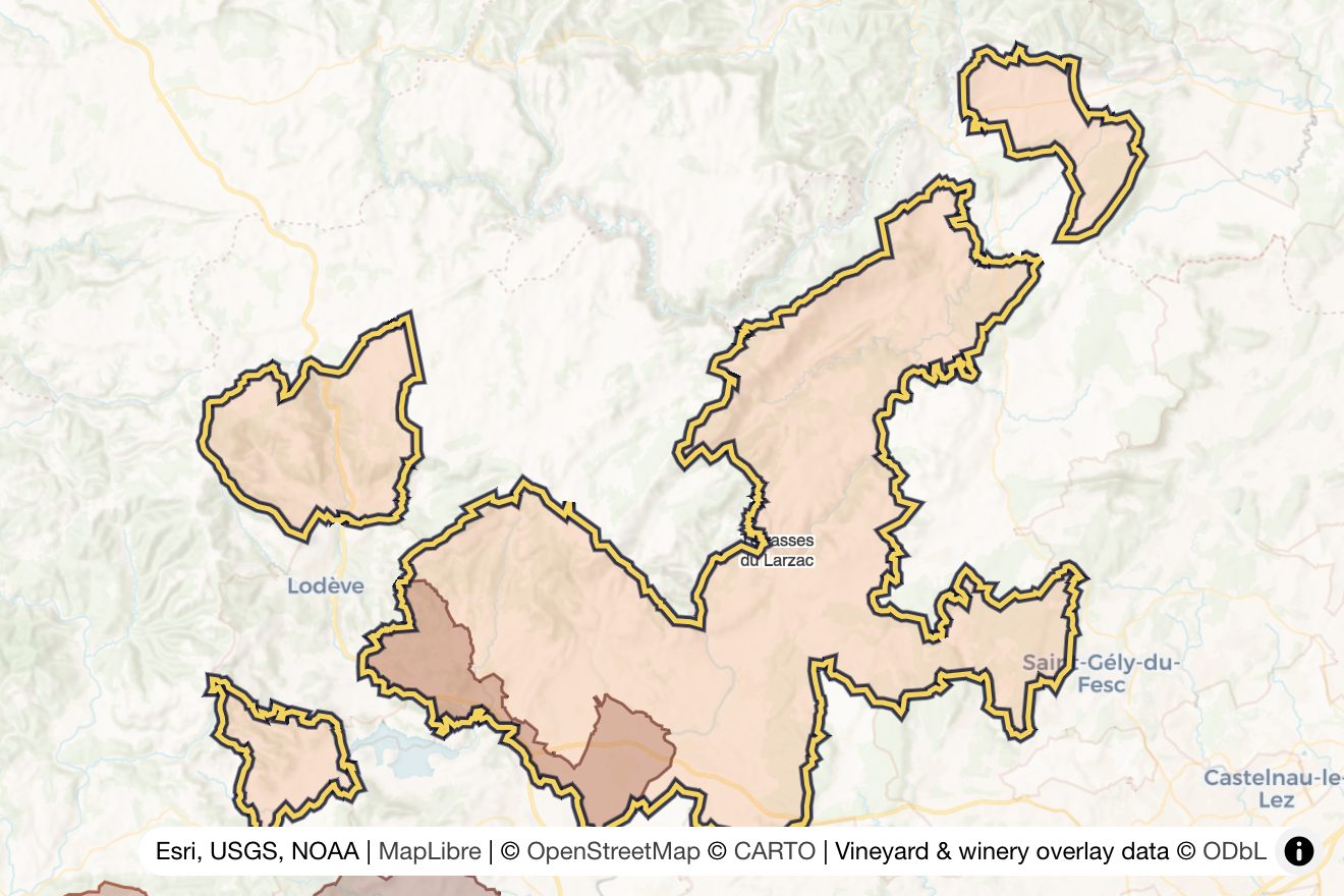 Map of Terrasses du Larzac