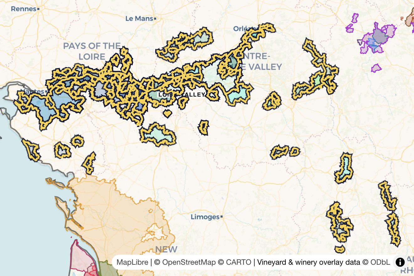 Map of Loire Valley