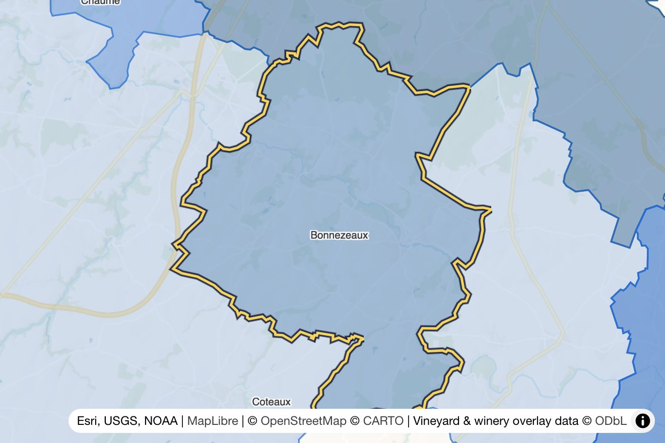 Map of Bonnezeaux