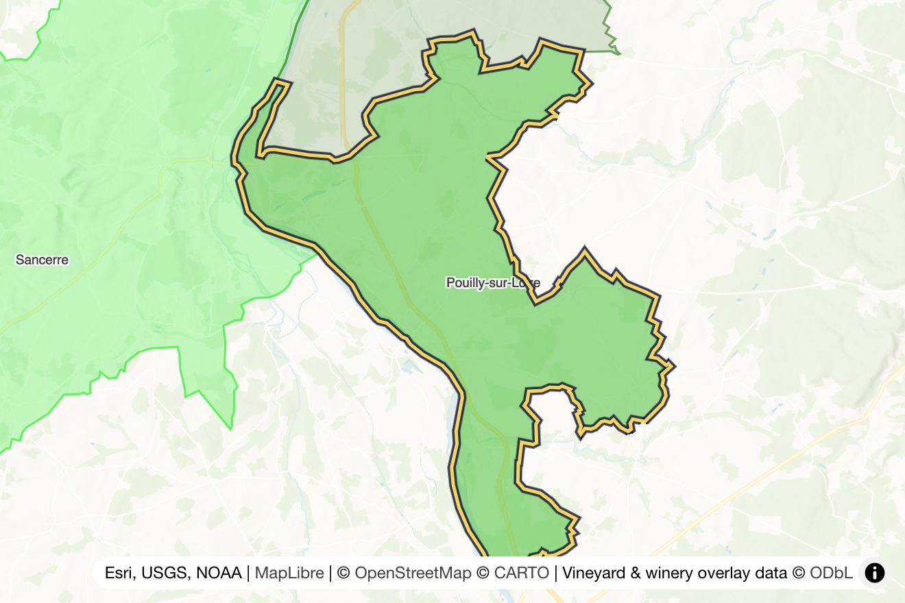 Map of Pouilly-sur-Loire