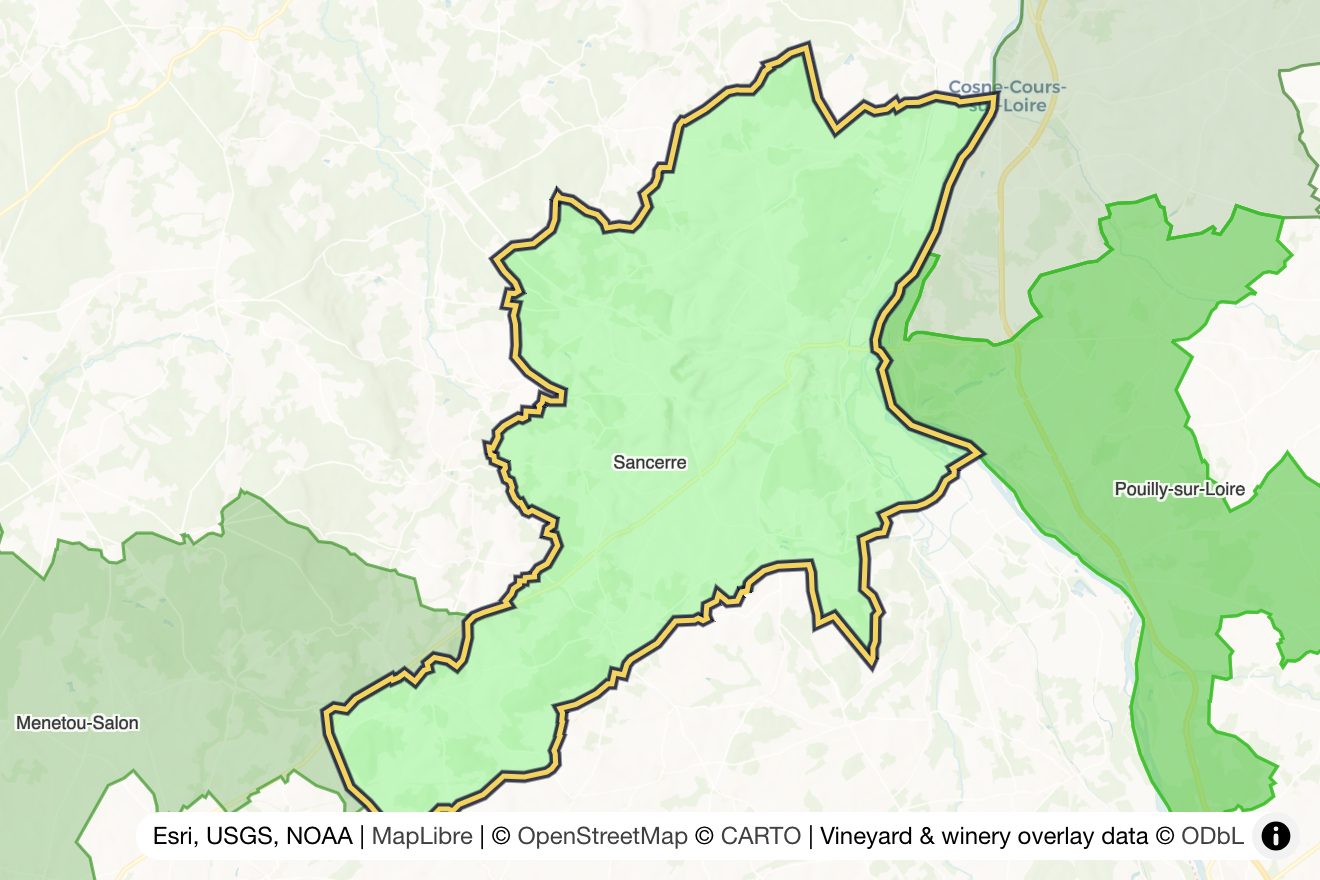 Map of Sancerre