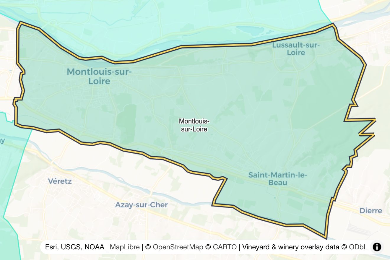 Map of Montlouis-sur-Loire