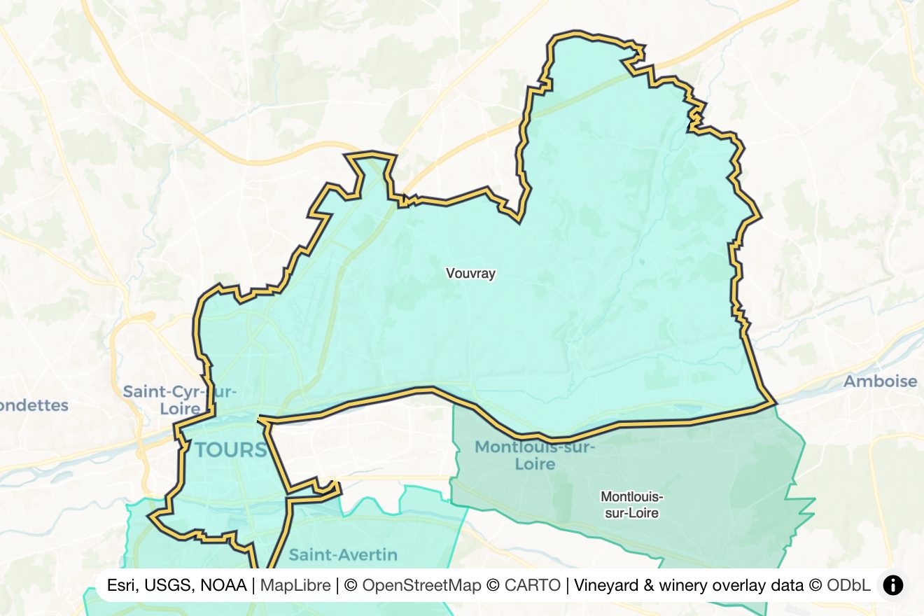 Map of Vouvray