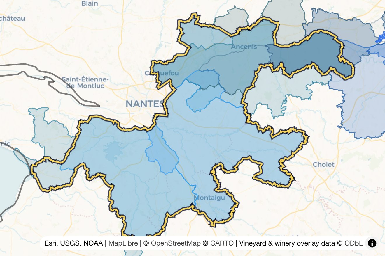 Map of Muscadet