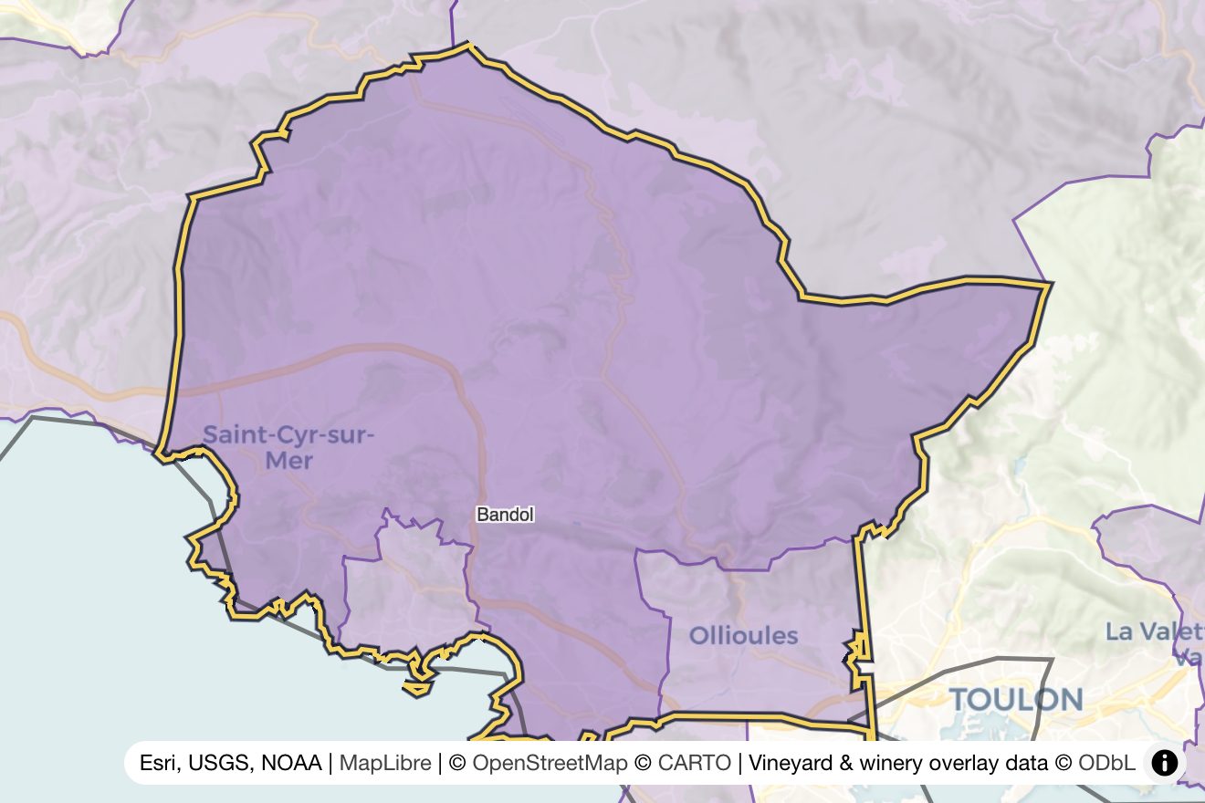 Map of Bandol