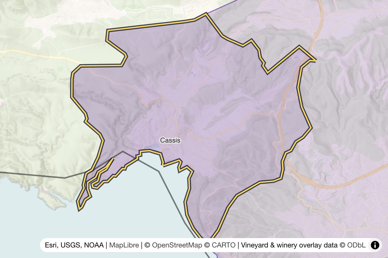 Map of Cassis