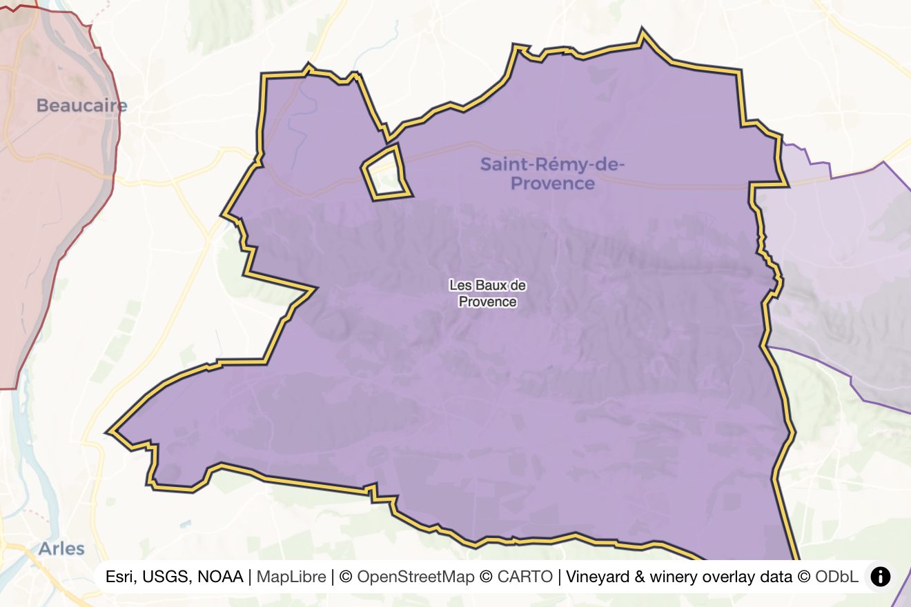 Map of Les Baux-de-Provence