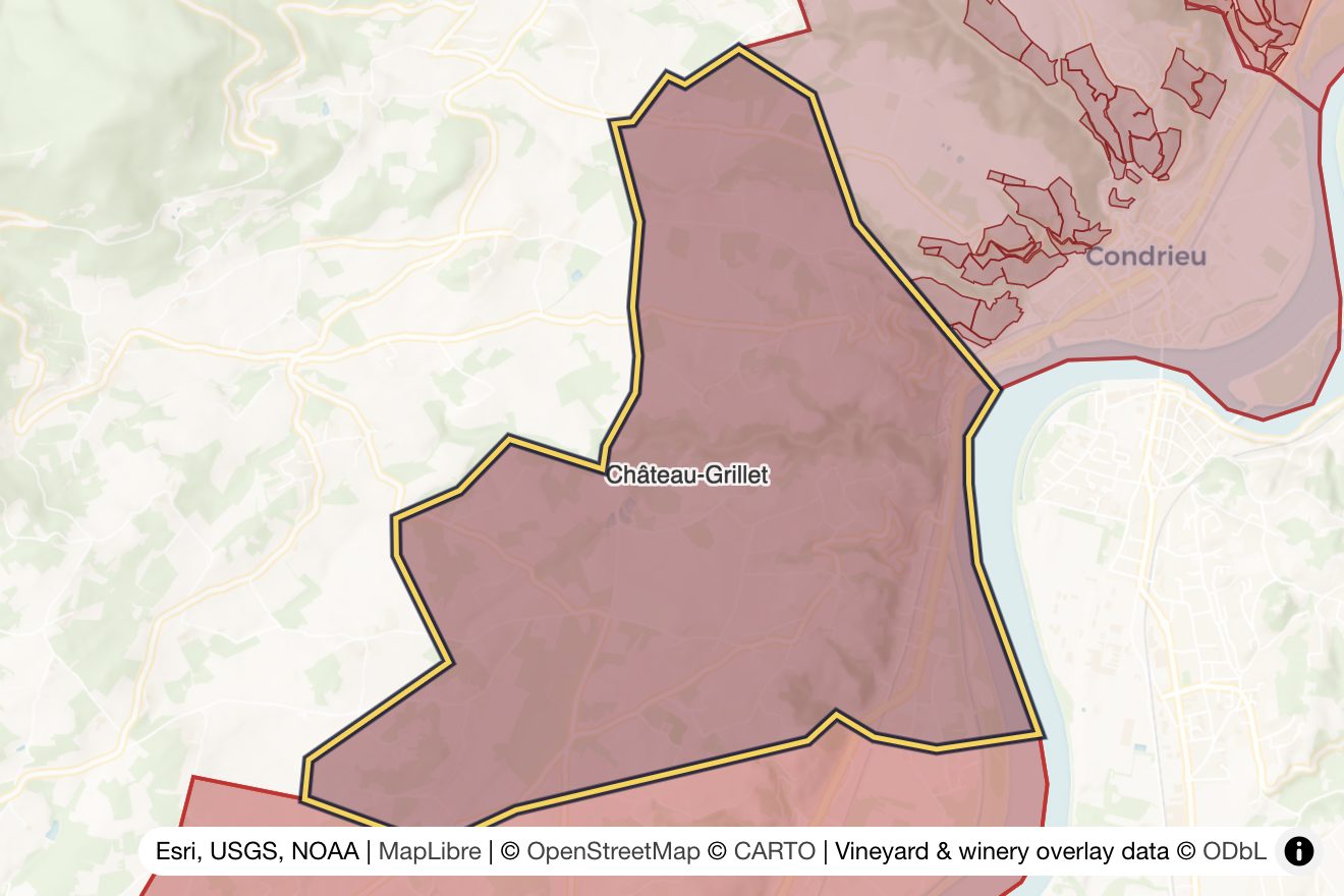 Map of Château-Grillet