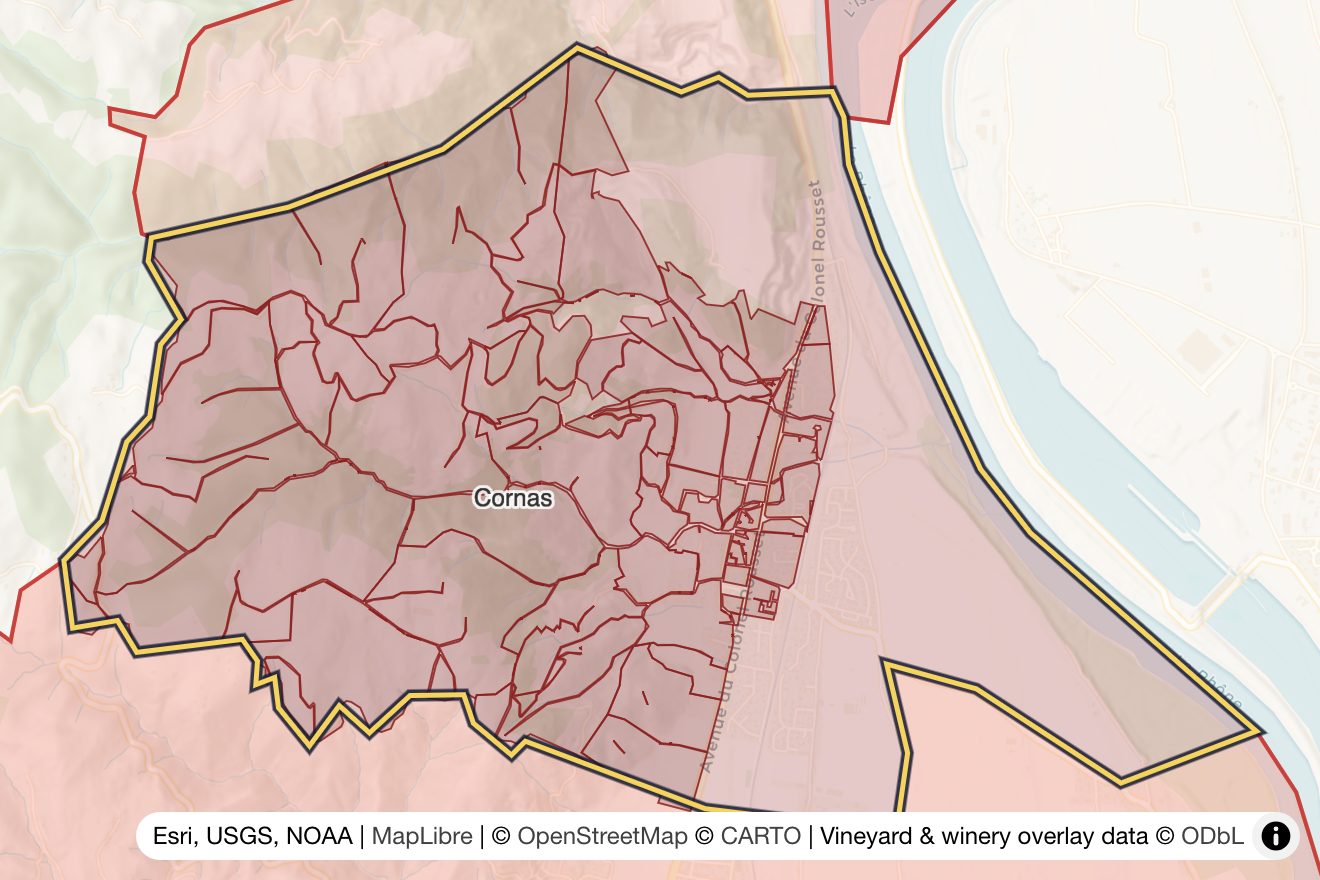 Map of Cornas