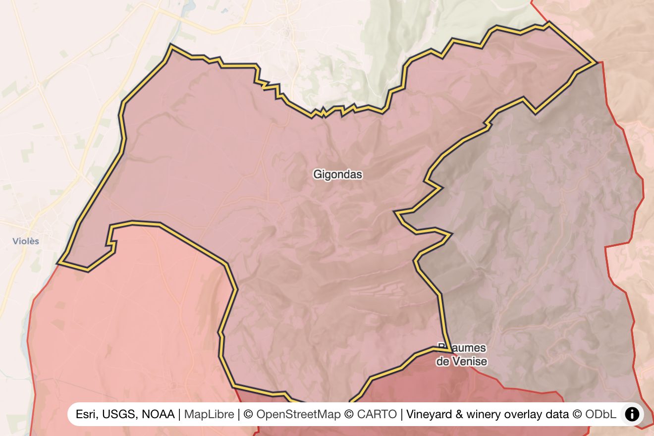 Map of Gigondas