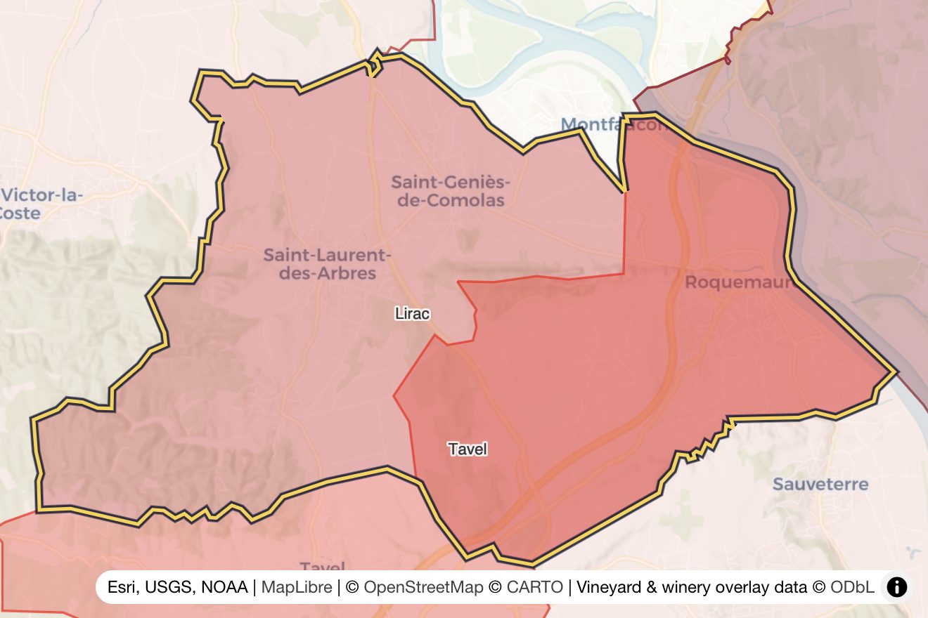 Map of Lirac