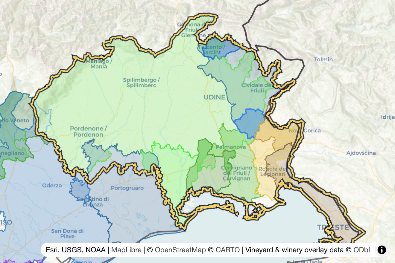 Map of Friuli