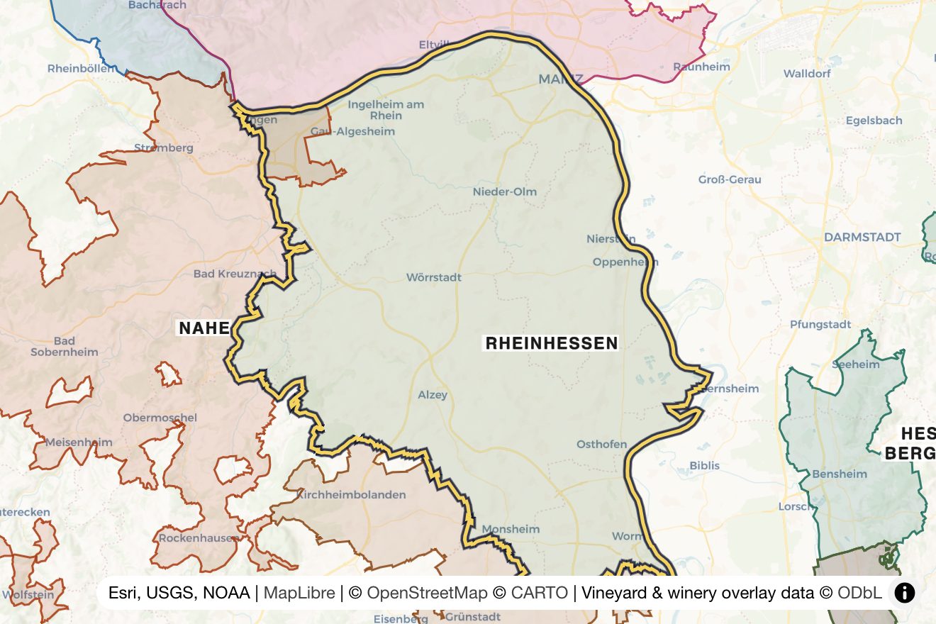 Map of Rheinhessen
