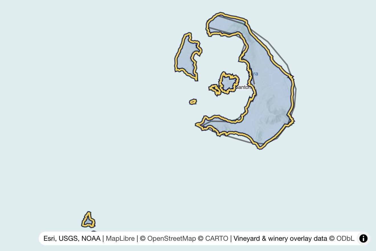 Map of Santorini