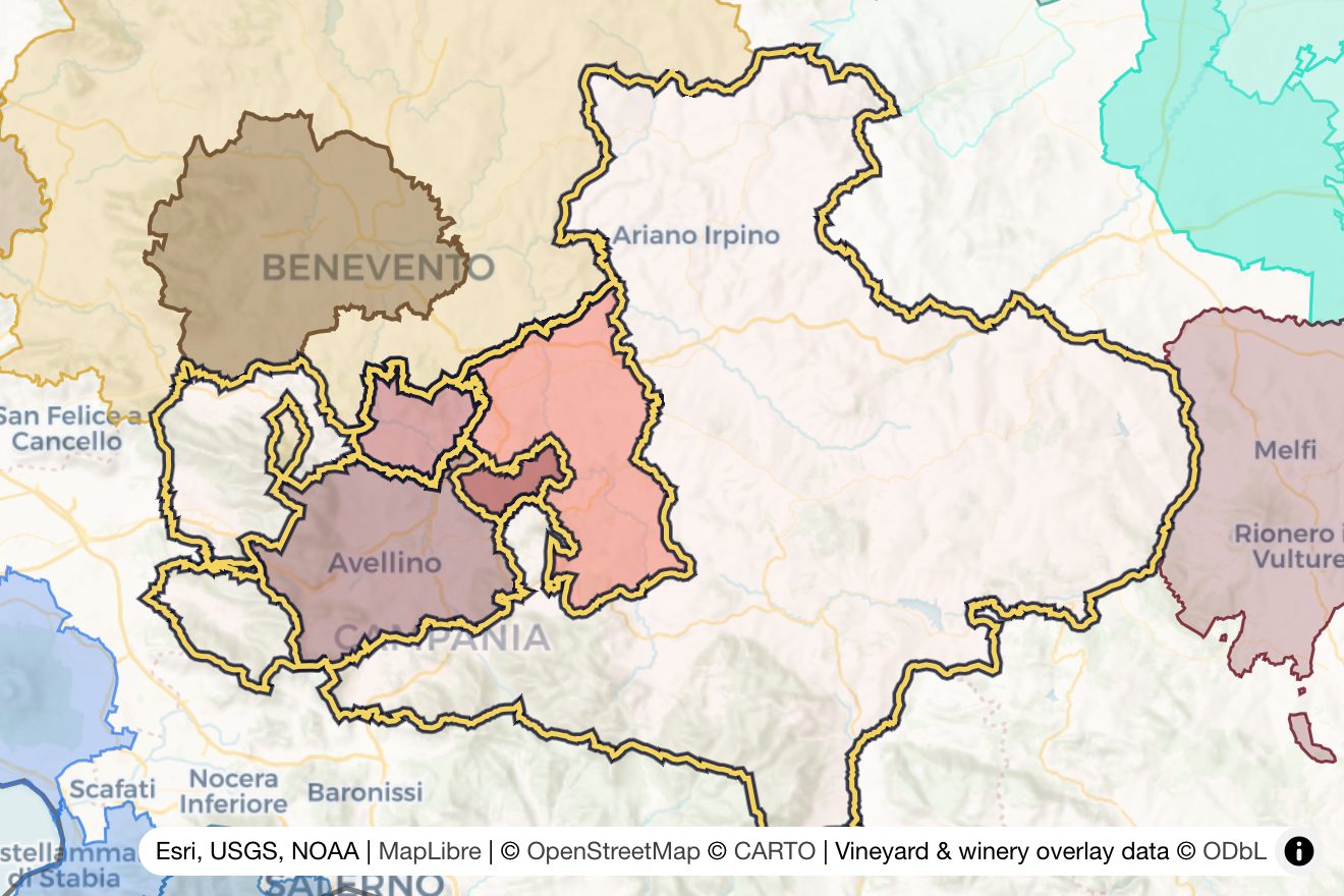 Map of Irpinia