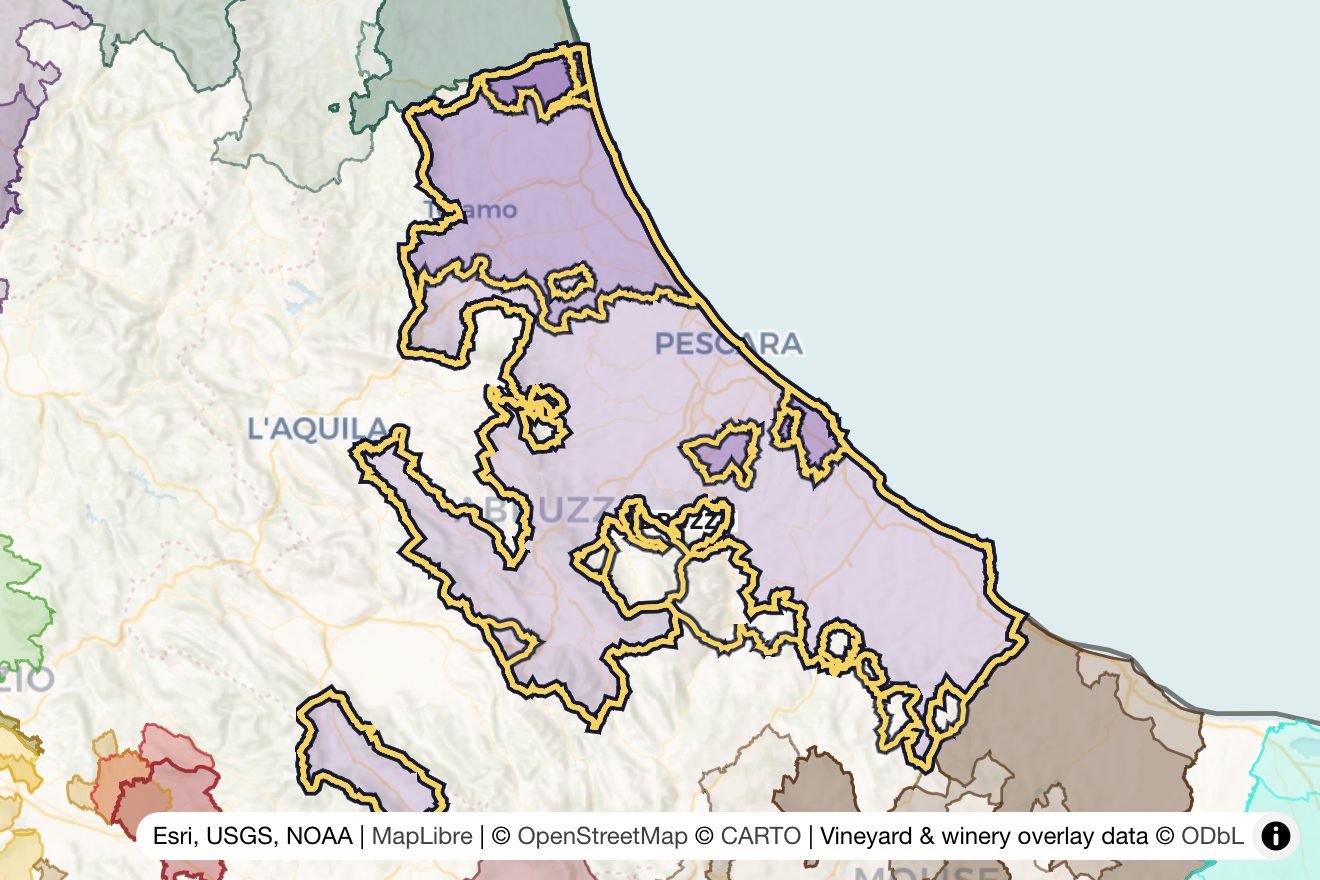 Map of Abruzzo
