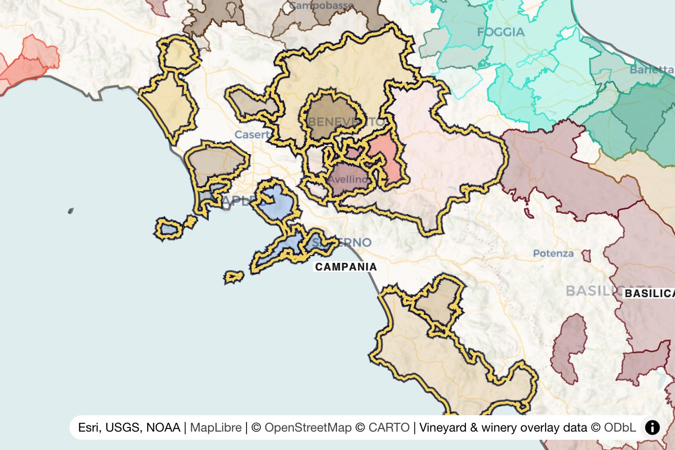 Map of Campania