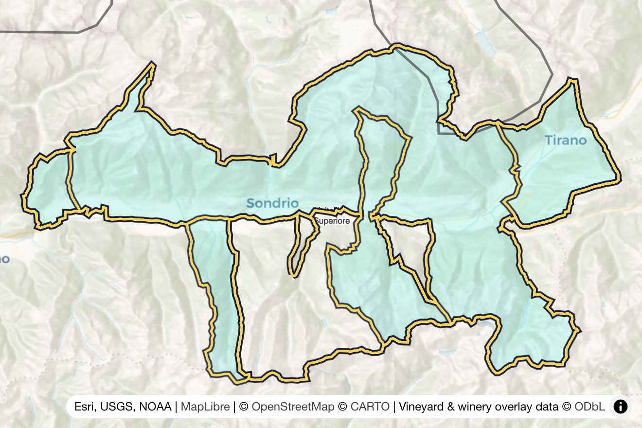 Map of Valtellina