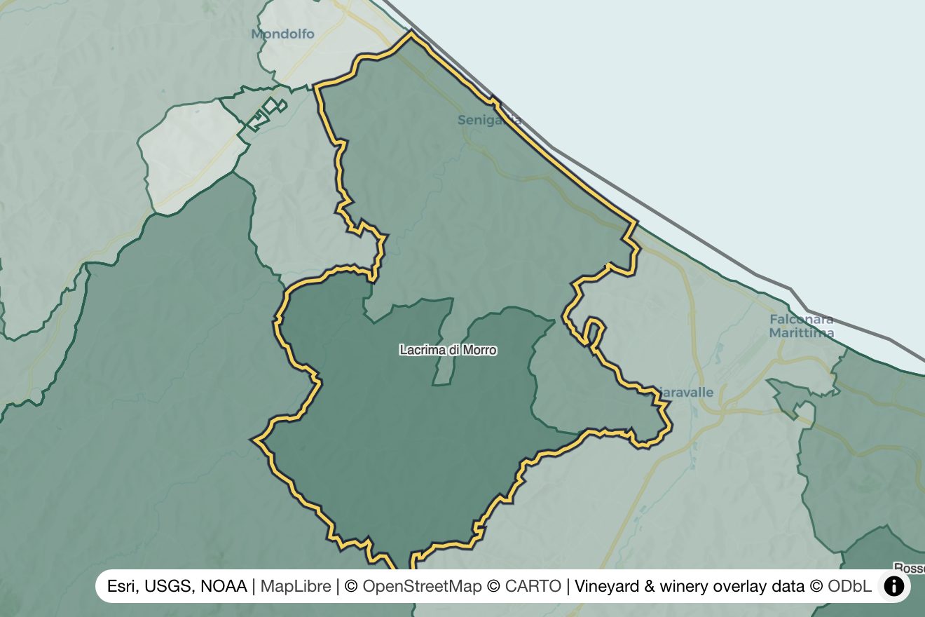 Map of Lacrima di Morro d
