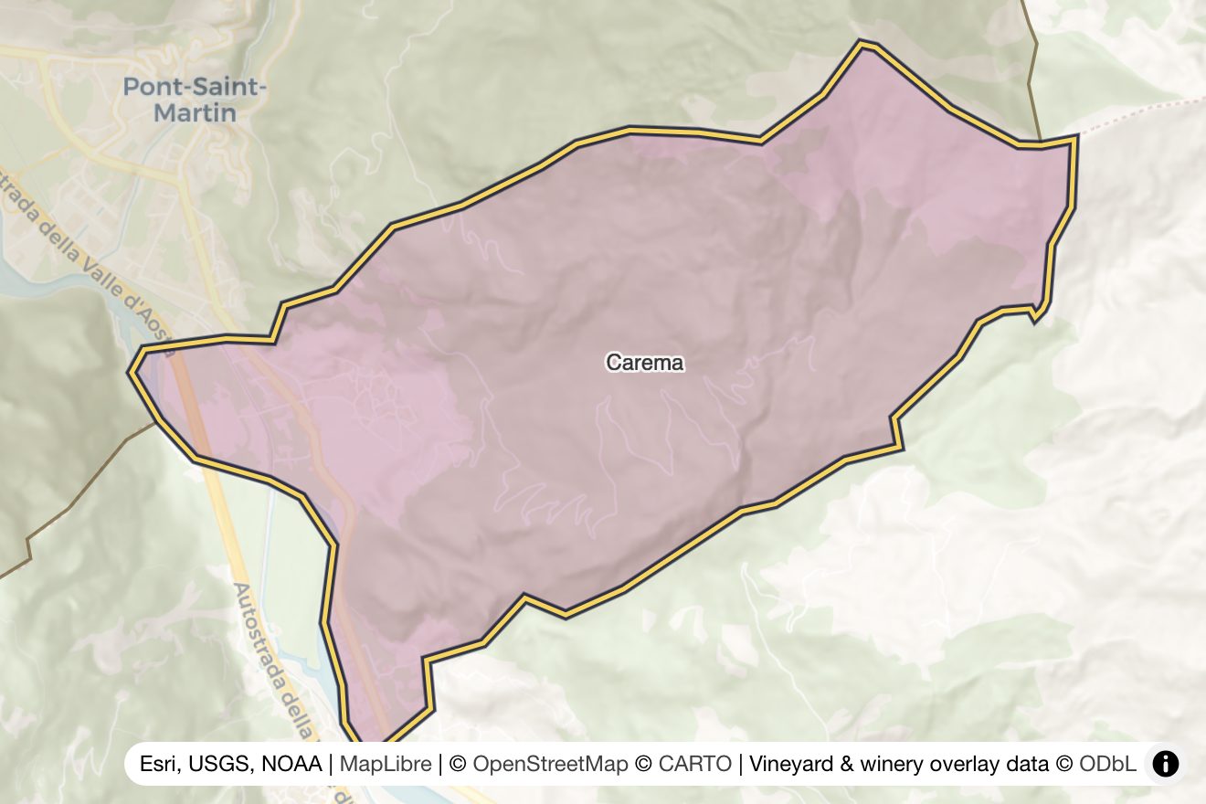 Map of Carema