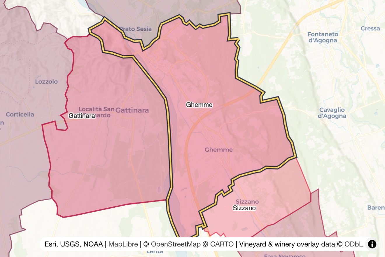 Map of Ghemme