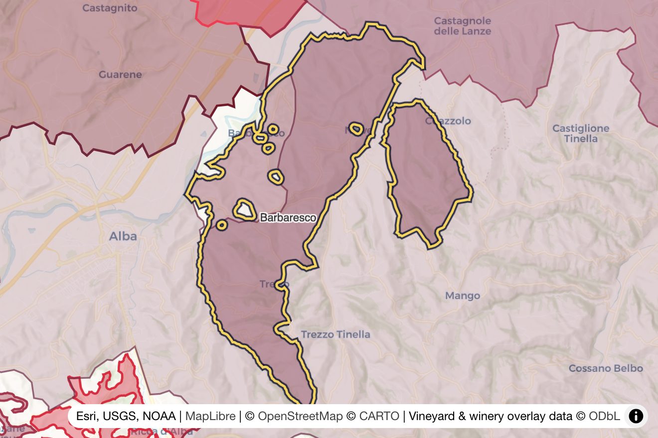 Map of Barbaresco