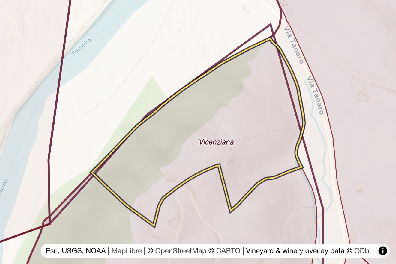 Map of Vicenziana