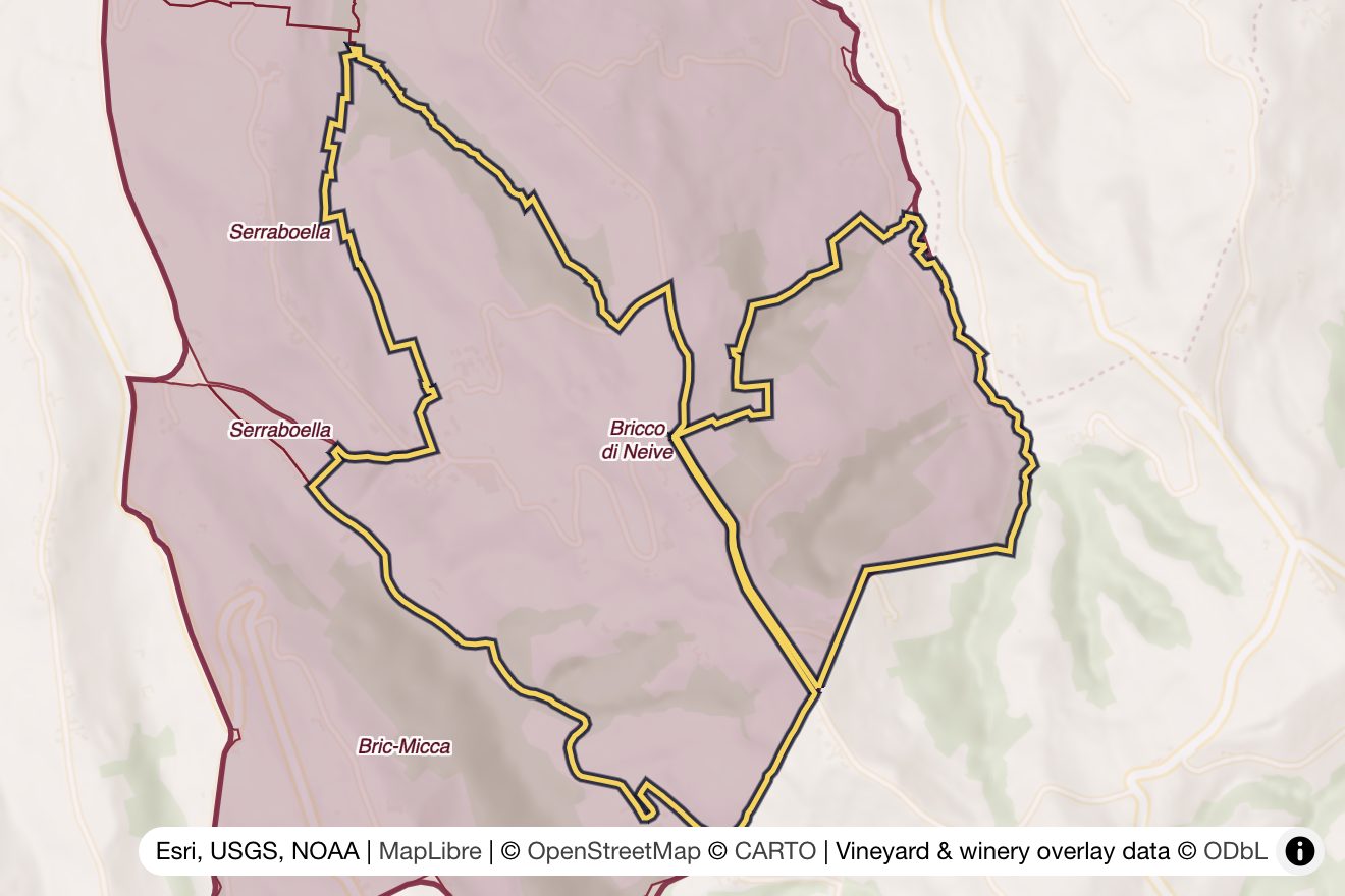 Map of Bricco di Neive