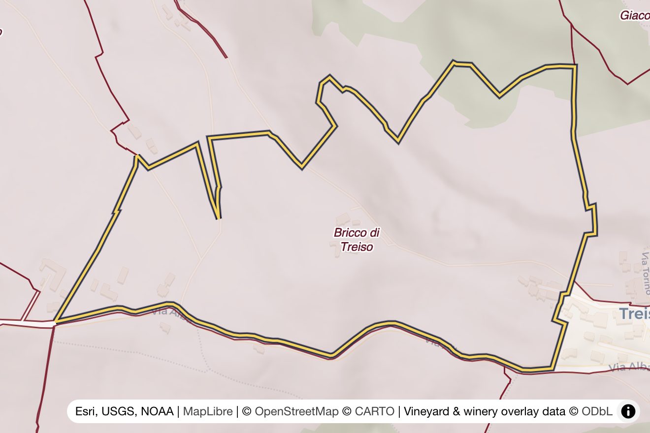 Map of Bricco di Treiso
