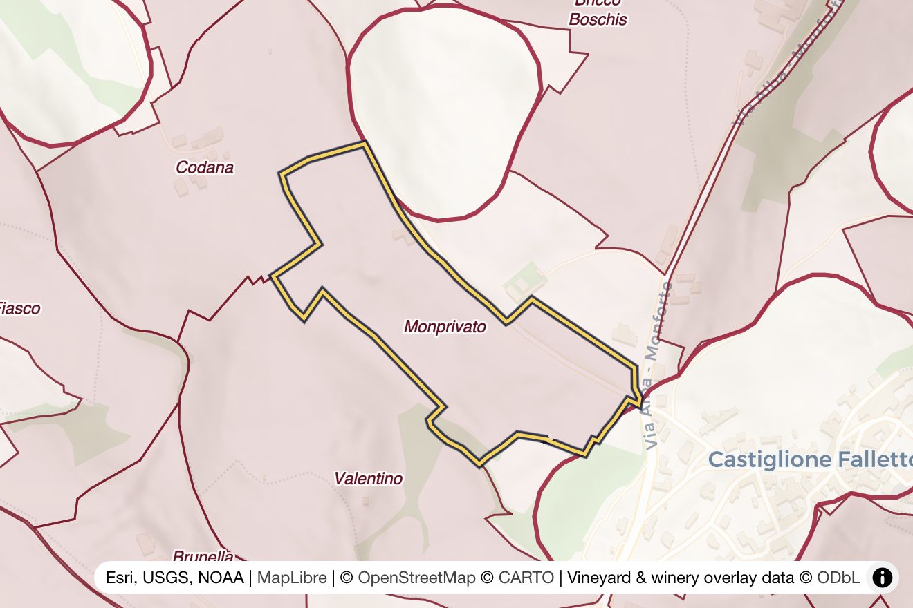 Map of Monprivato