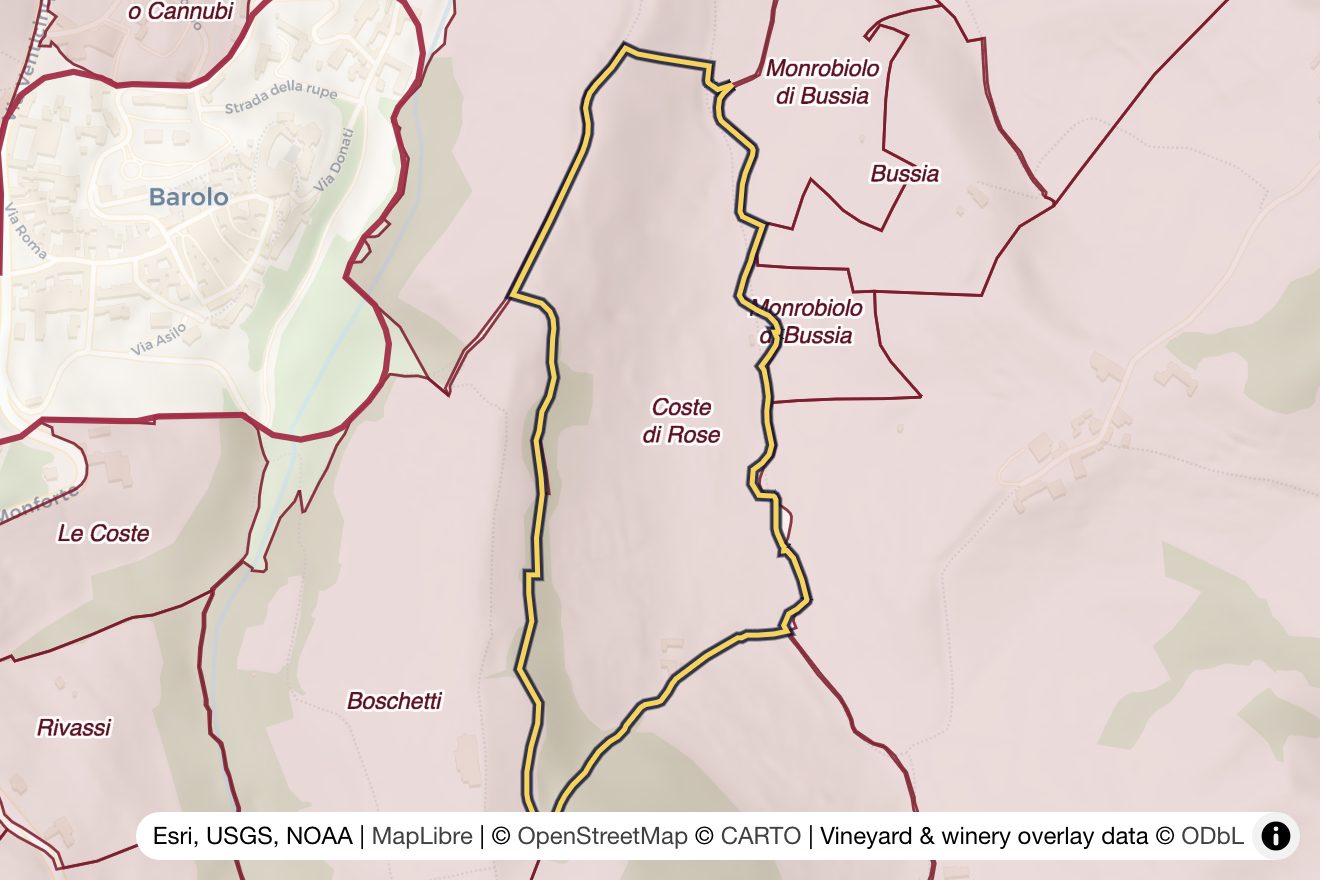 Map of Coste di Rose