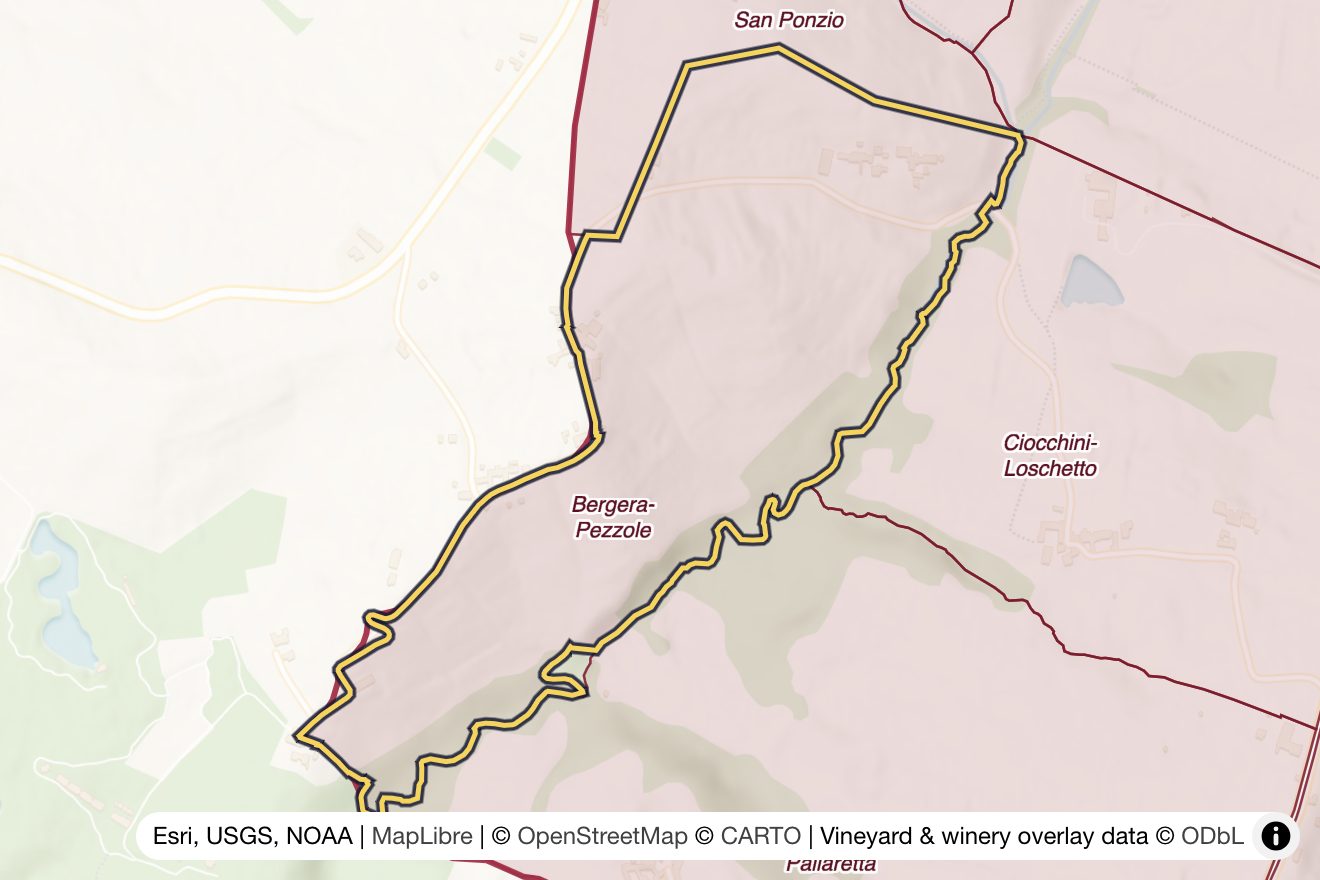 Map of Bergera-Pezzole