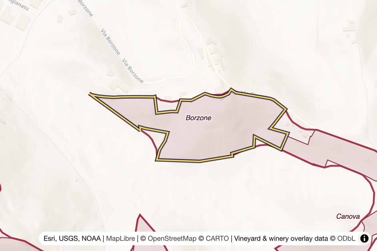 Map of Borzone