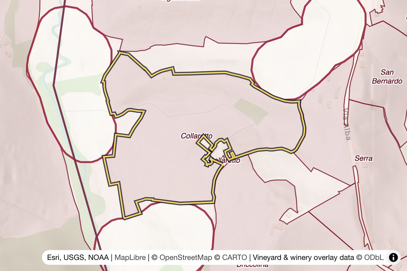 Map of Collaretto