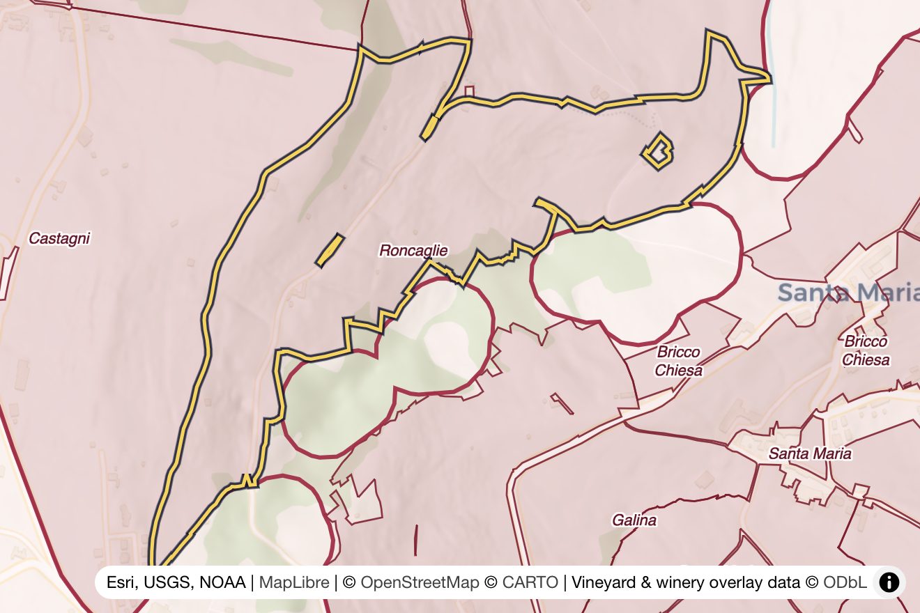 Map of Roncaglie