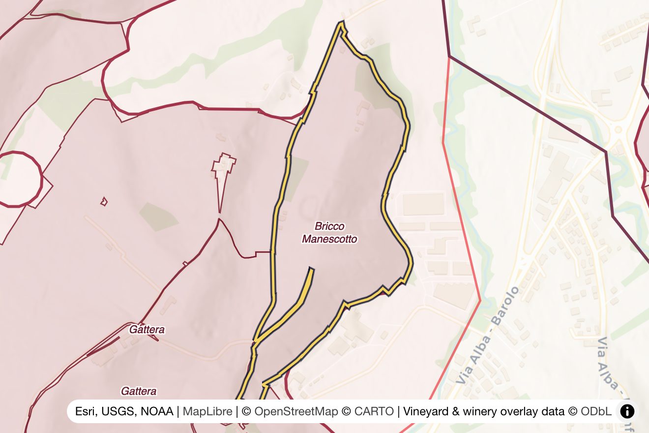 Map of Bricco Manescotto