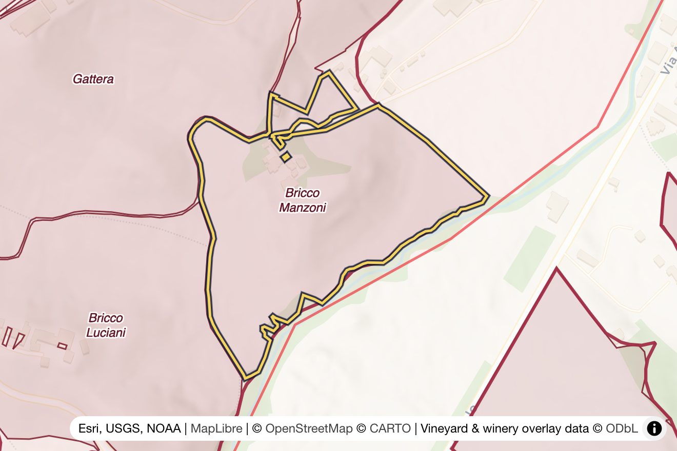Map of Bricco Manzoni