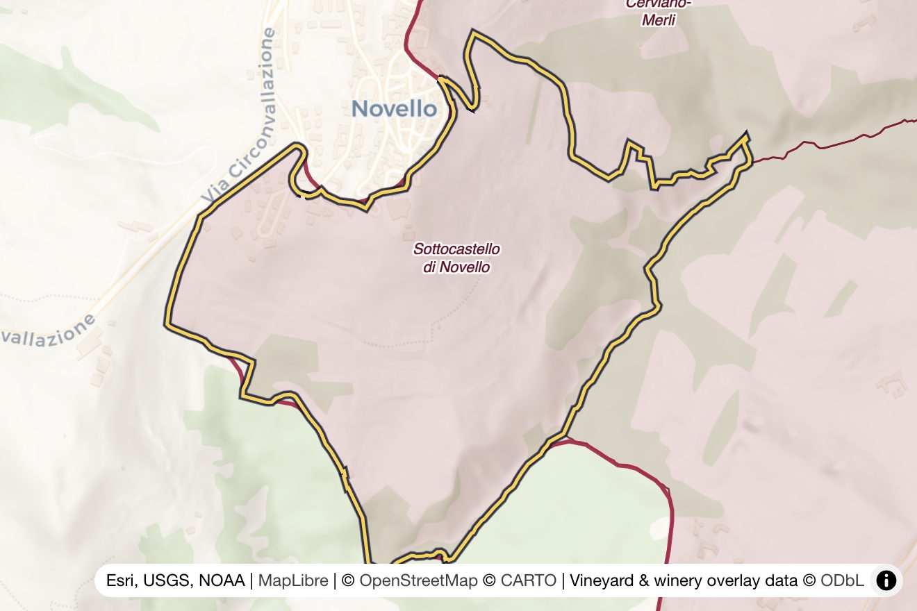Map of Sottocastello di Novello