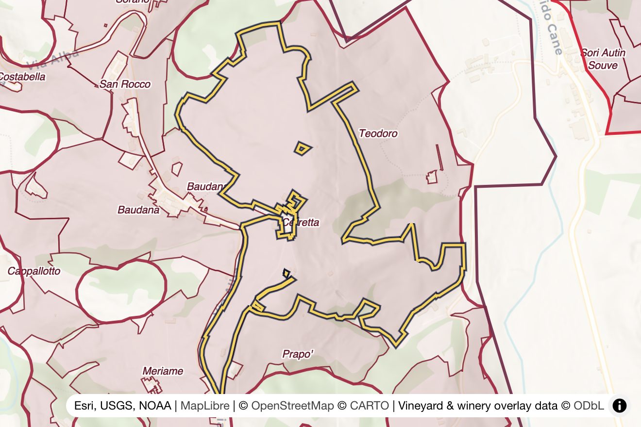 Map of Cerretta