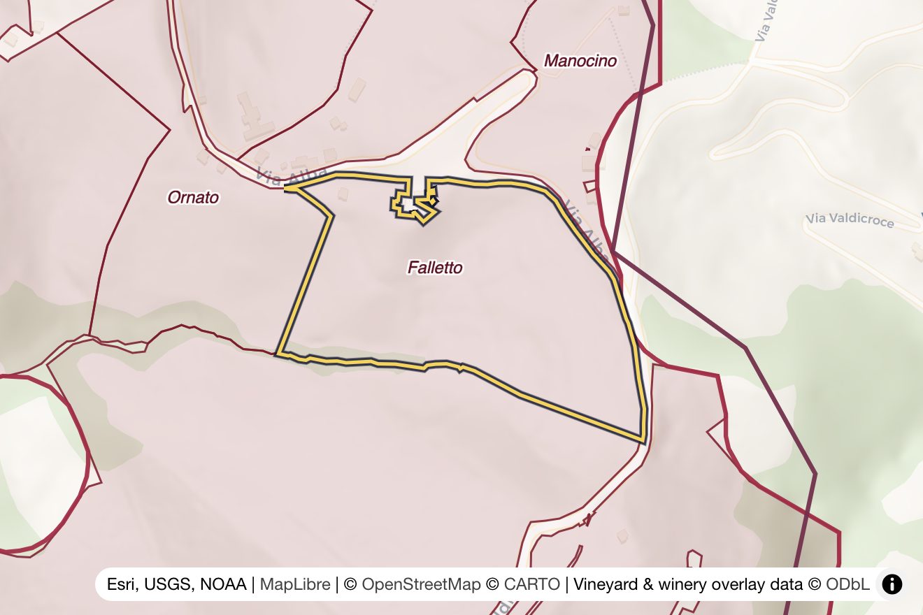 Map of Falletto