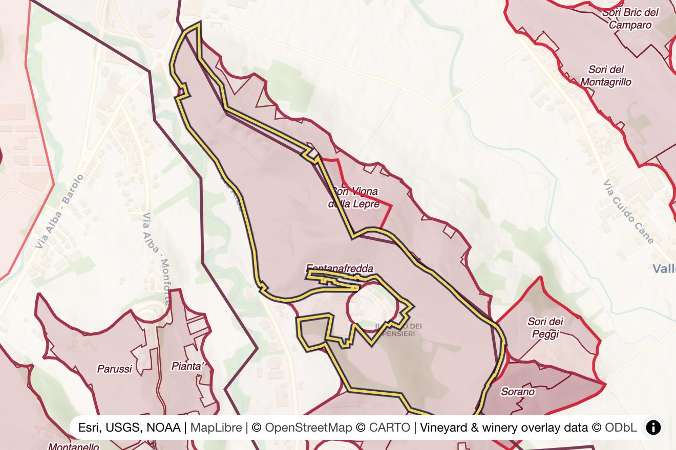 Map of Fontanafredda