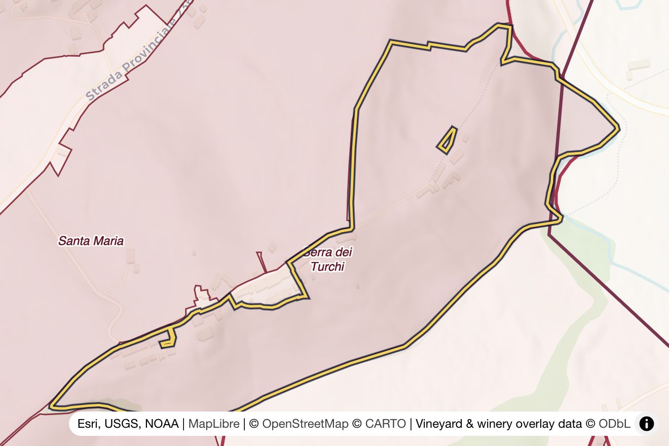 Map of Serra dei Turchi